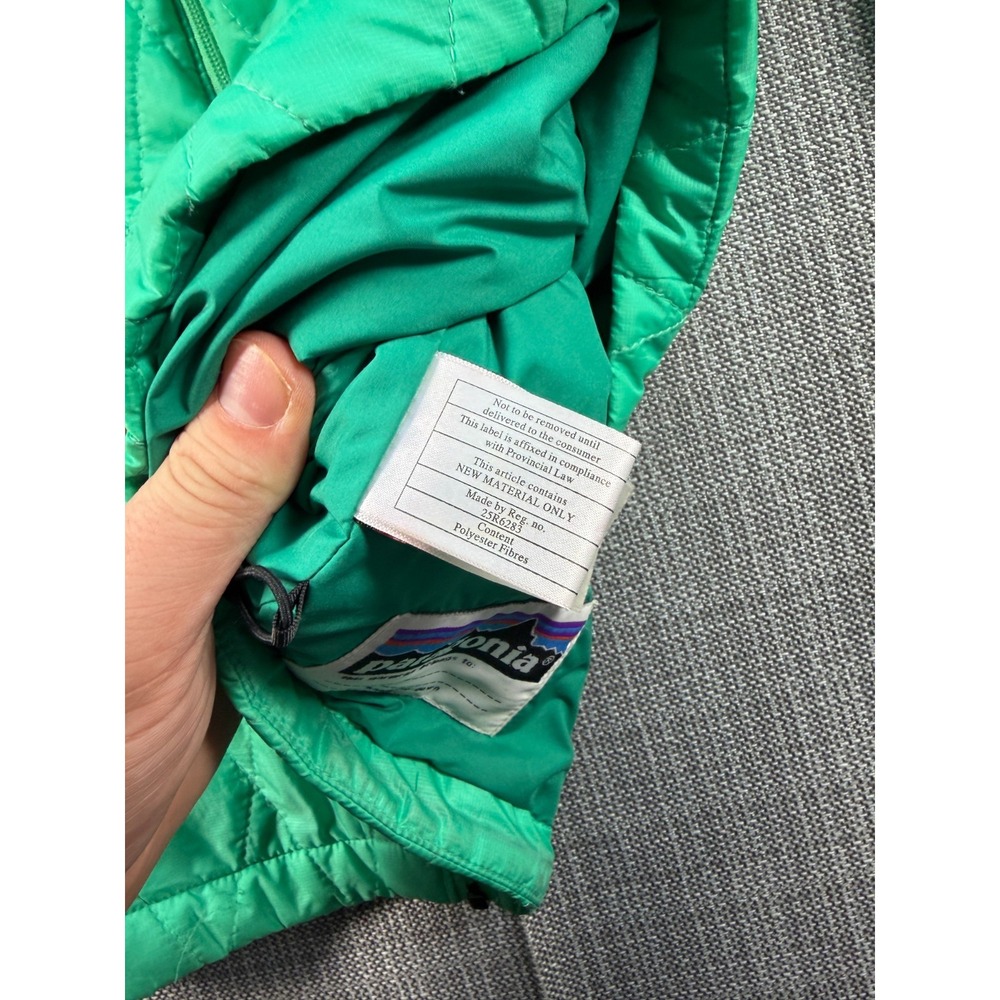 Patagonia Worn Wear Primaloft Insulation Nano Puff Jacket Girls XL Green‎ Logo - Picture 5 of 8